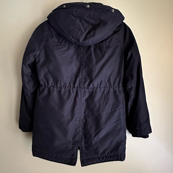 Abercrombie Kids Jacket Faux Fur Lined Multiple Pockets Navy Size 10/12 - Picture 2 of 13